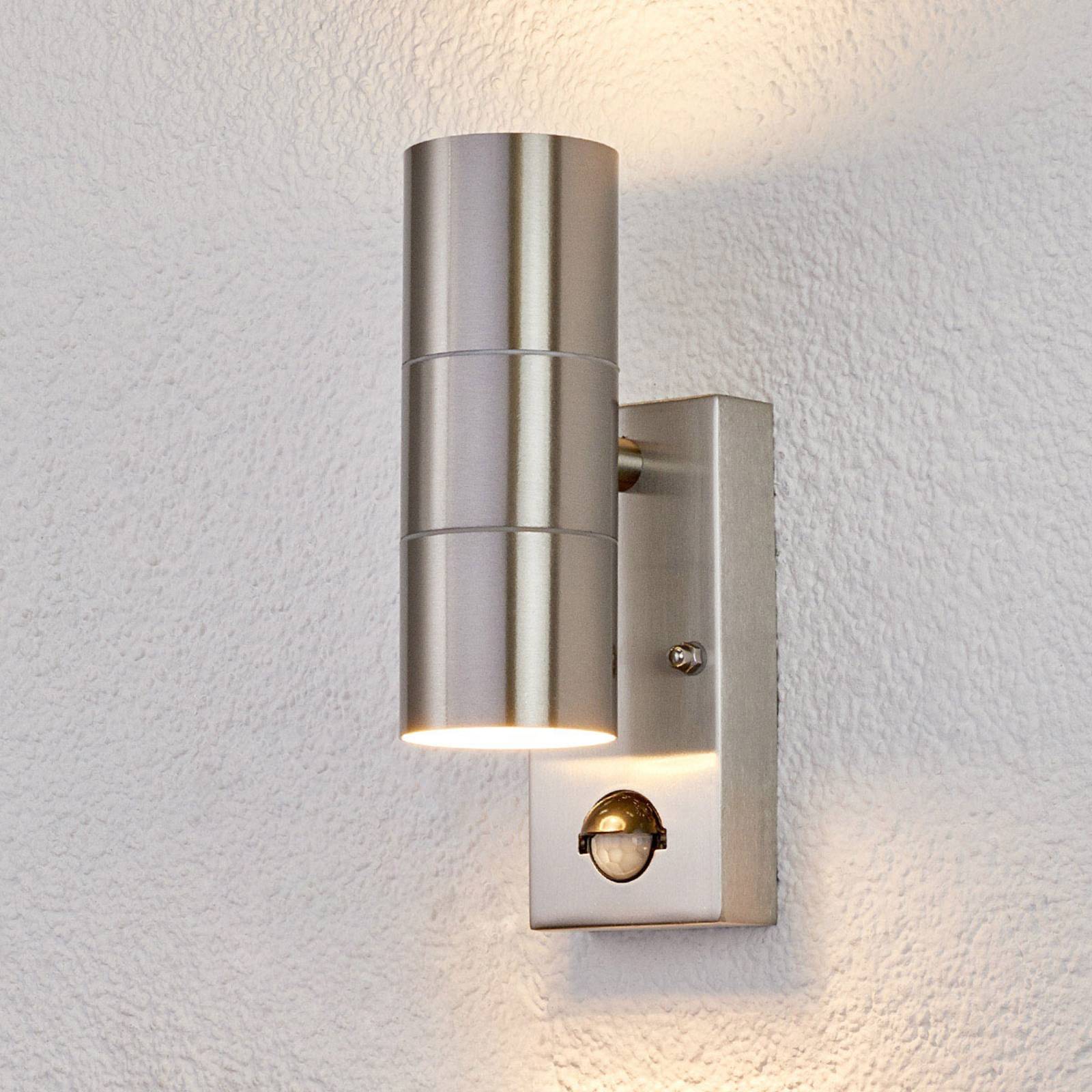 Lindby Außenwandleuchte Eyrin, Höhe 22 cm, Edelstahl, Sensor Lindby Außenwandleuchte Eyrin, Höhe 22 cm, Edelstahl, Sensor von LINDBY