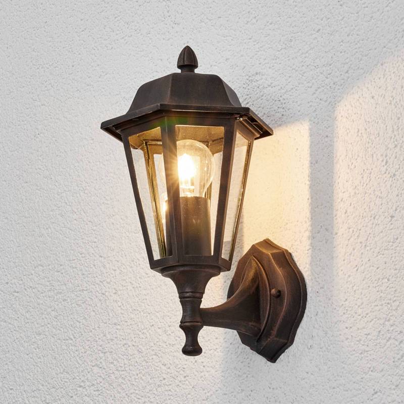 Lindby Außenwandleuchte Lamina, Fassung unten, Laterne, E27 von LINDBY