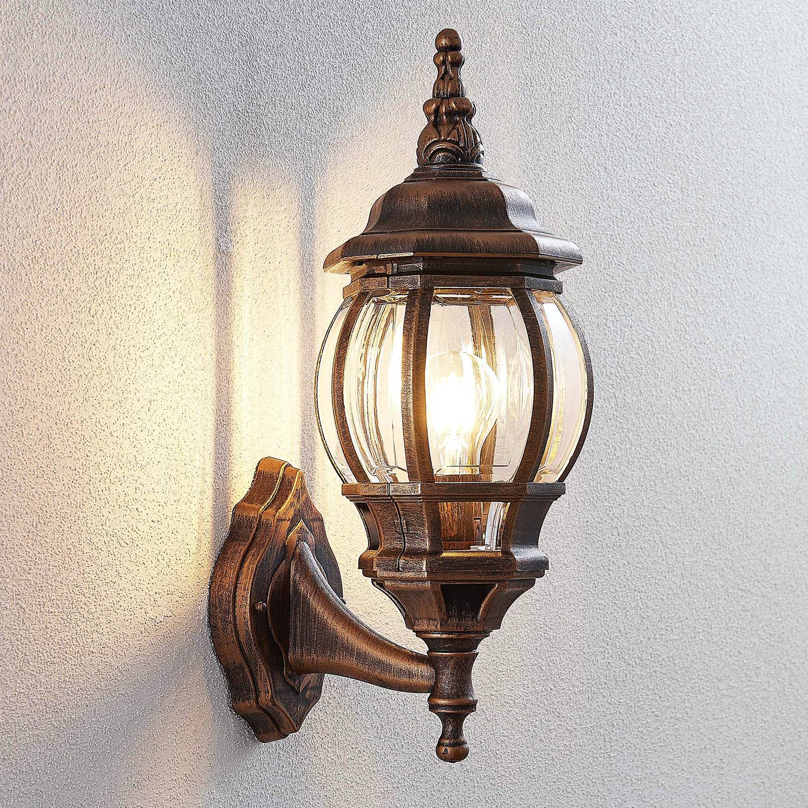Lindby Außenwandleuchte Nadesha, Höhe 47 cm, gold gebürstet Lindby Außenwandleuchte Nadesha, Höhe 47 cm, gold gebürstet von LINDBY