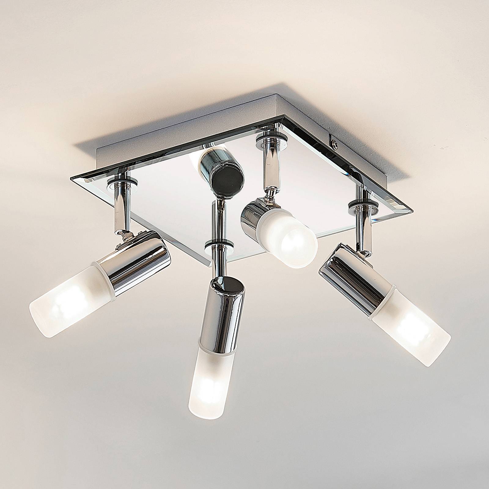 Lindby Bad-Deckenleuchte Zela, 32 cm, chrom, 4-flg., IP44 Lindby Bad-Deckenleuchte Zela, 32 cm, chrom, 4-flg., IP44 von LINDBY