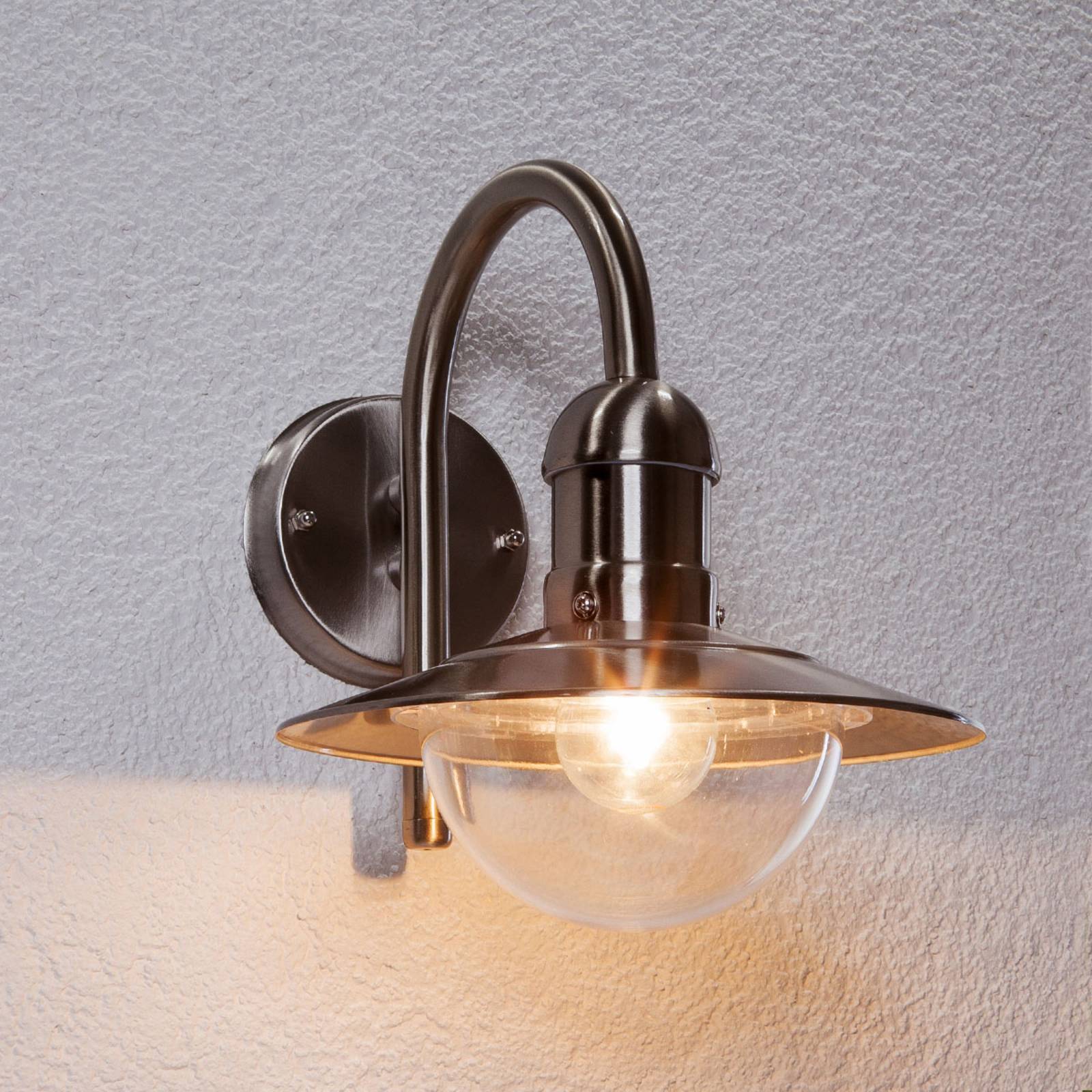Lindby Außenwandleuchte Damion, 30 cm, Edelstahl, E27, IP44 Lindby Außenwandleuchte Damion, 30 cm, Edelstahl, E27, IP44 von LINDBY