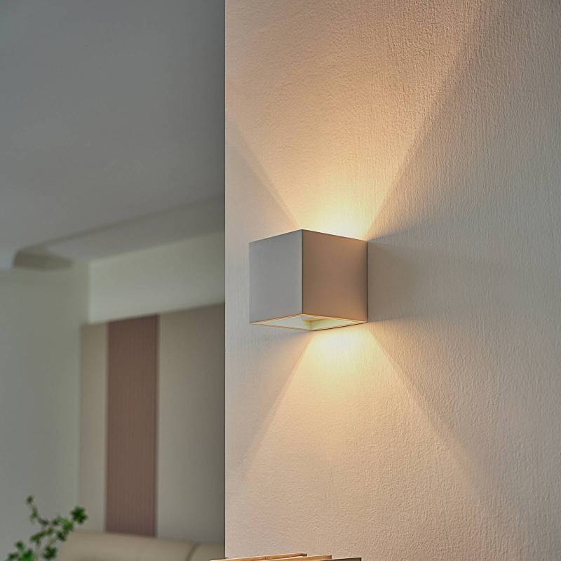 Lindby Wandleuchte Freja, weiß, Gips, up/down, bemalbar, G9 von LINDBY