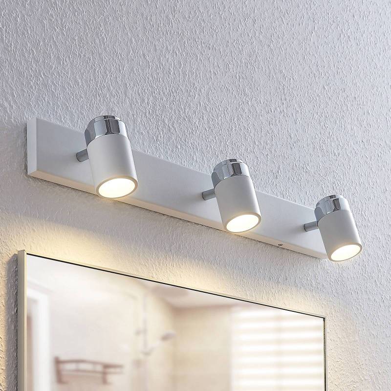 Lindby Strahler Kardo, 3-flammig, weiß, Metall, IP44 von LINDBY