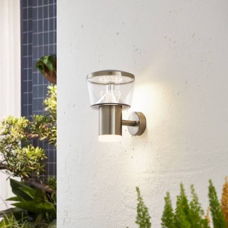 Lindby LED-Außenwandleuchte Antje, Edelstahl, 23 cm, IP44 von LINDBY