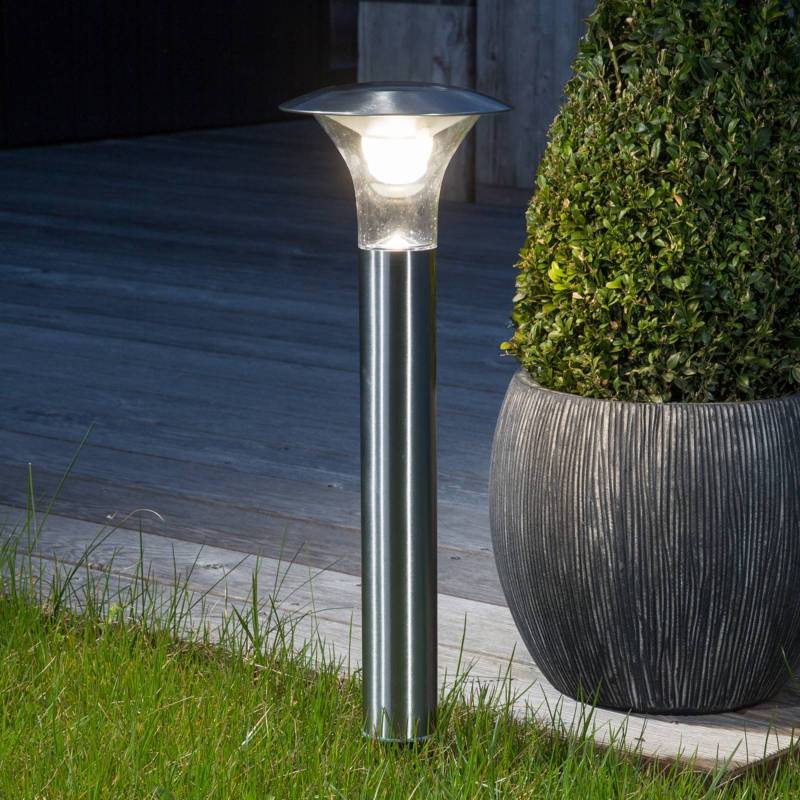 Lindby Solar-LED-Erdspießleuchte Jolin, 66 cm, Edelstahl von LINDBY