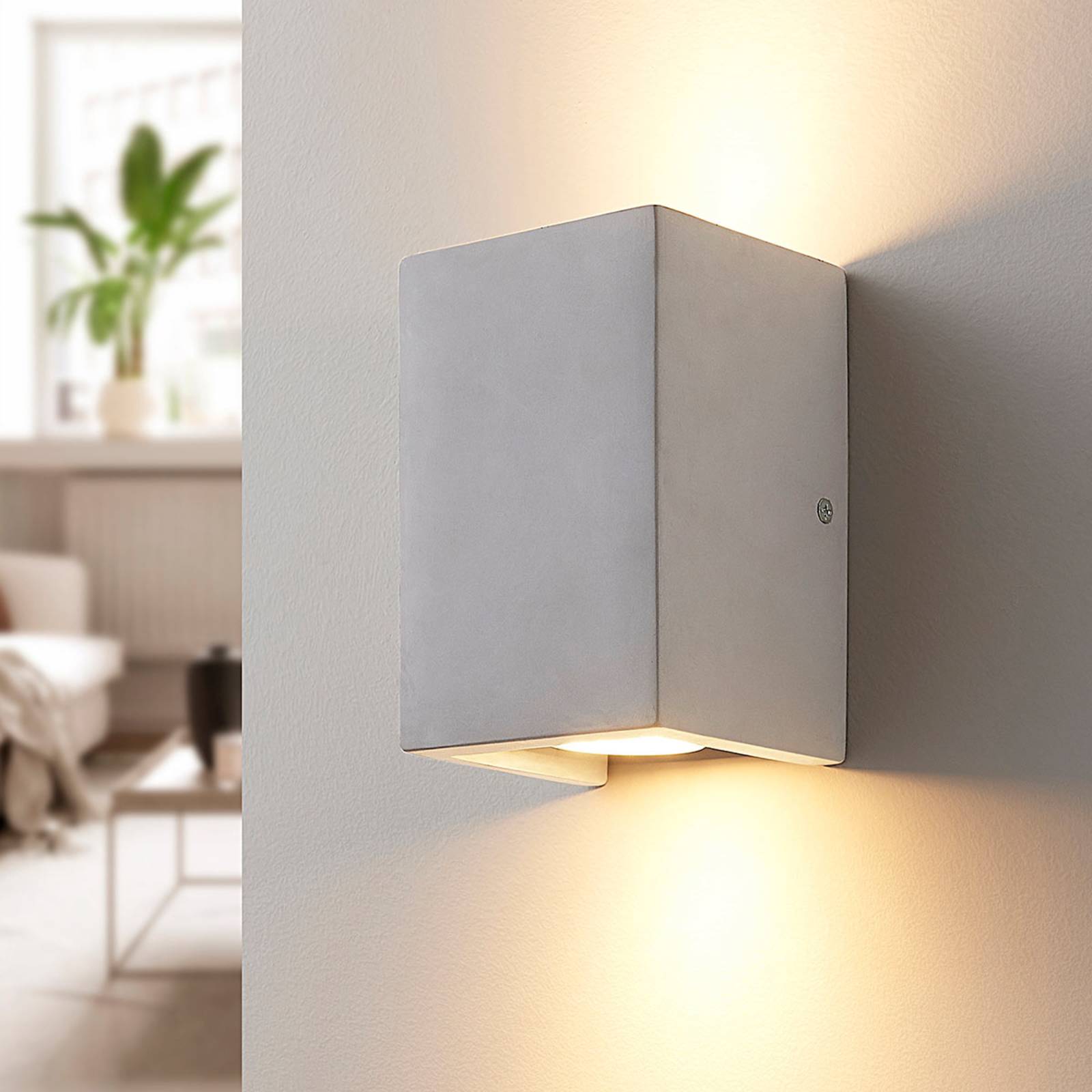 Gerda - 2-flammige GU10-Wandlampe aus Beton Gerda - 2-flammige GU10-Wandlampe aus Beton von LINDBY