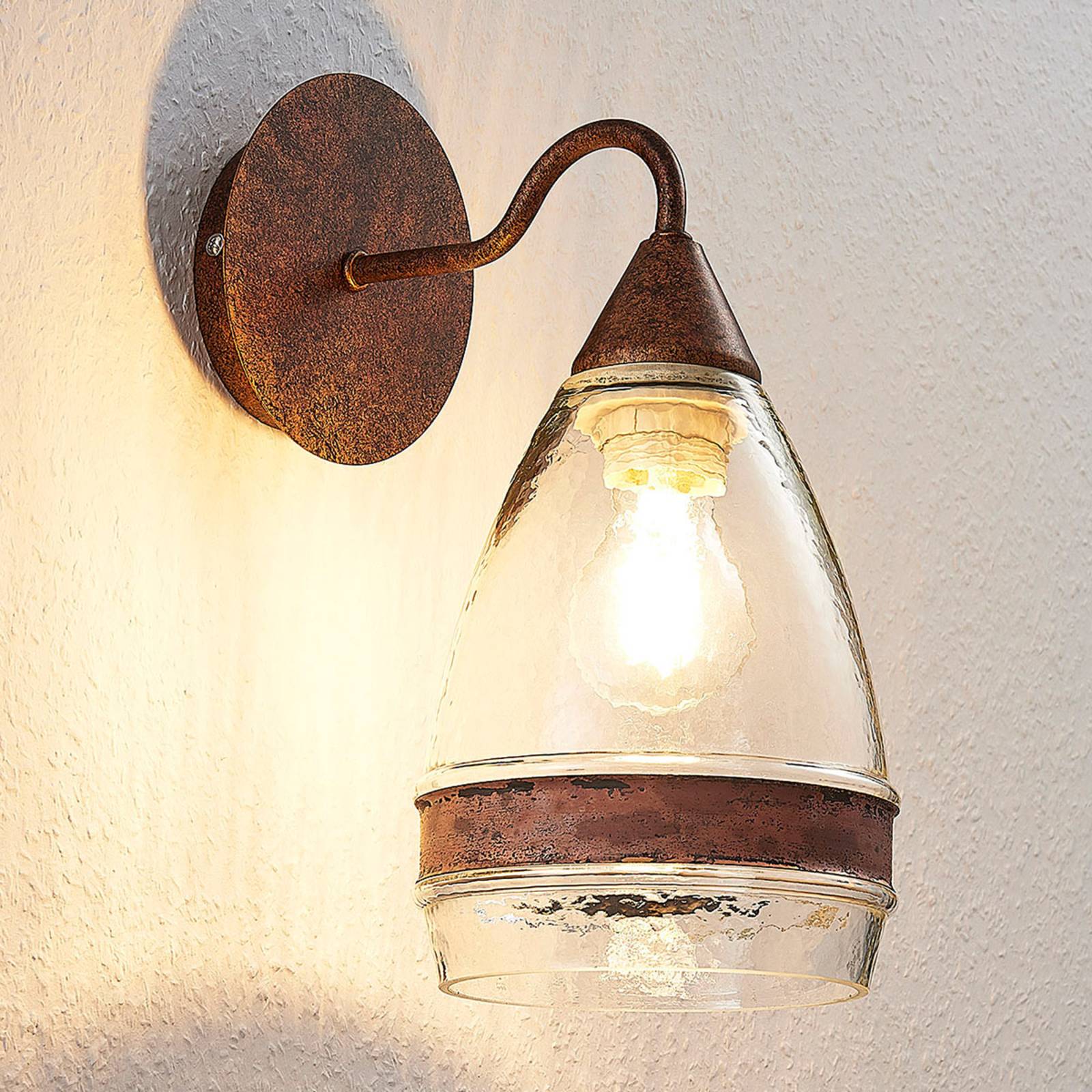 Lindby Wandleuchte Millina, Ø 30 cm, rostbraun, Glas Lindby Wandleuchte Millina, Ø 30 cm, rostbraun, Glas von LINDBY
