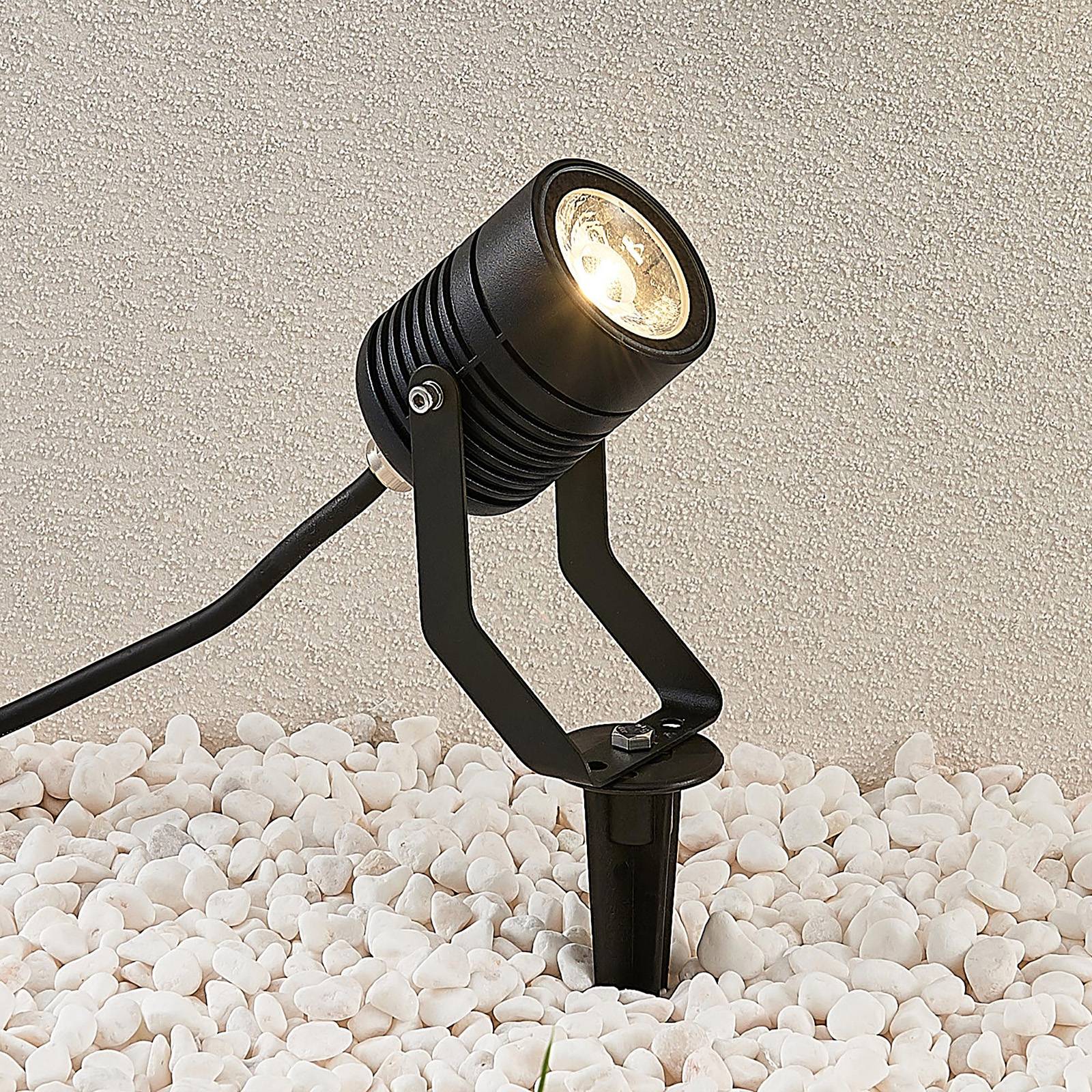LED-Außenstrahler Maris m. Erdspieß, IP65, schwarz LED-Außenstrahler Maris m. Erdspieß, IP65, schwarz von LINDBY