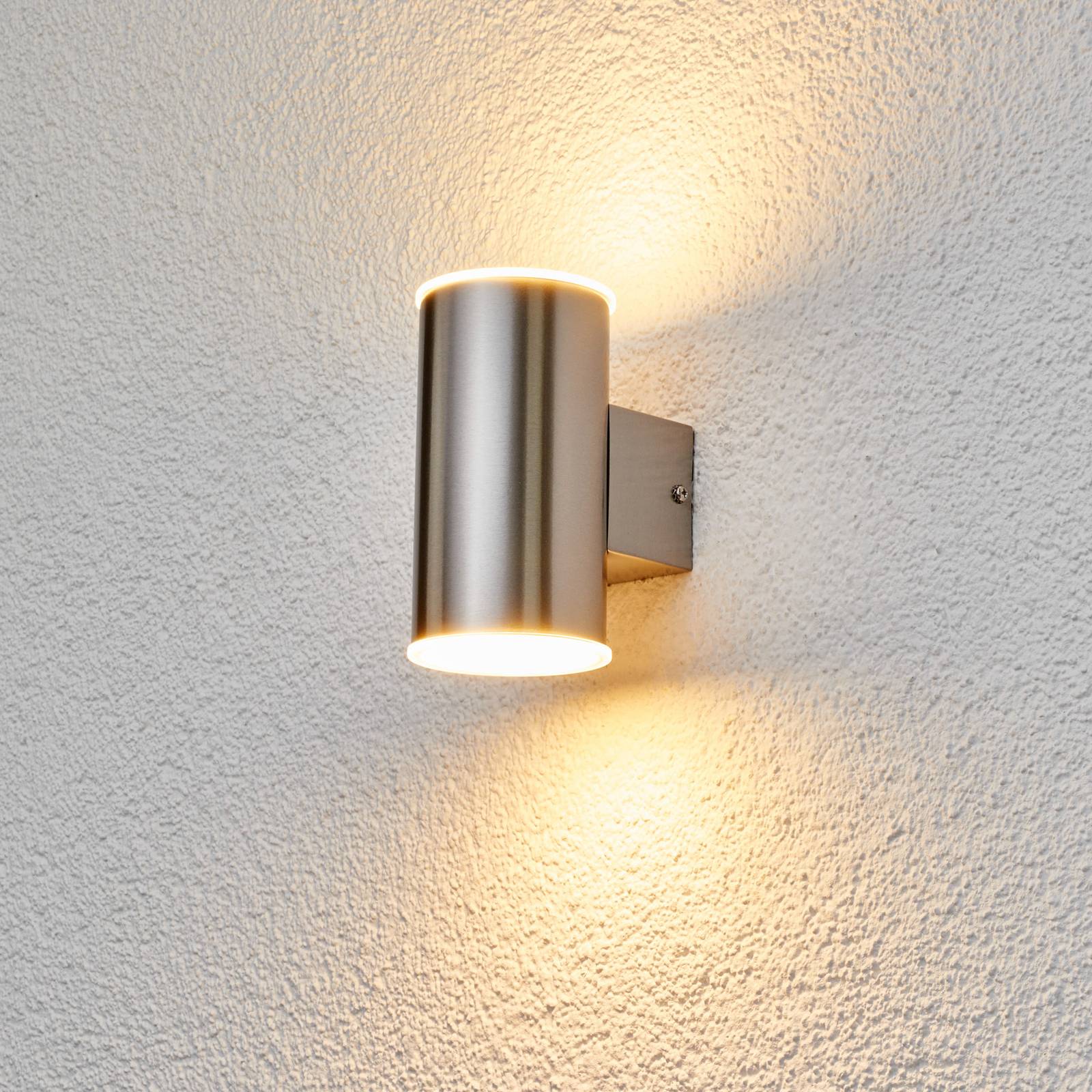 LED-Außenwandleuchte Morena aus Edelstahl 2fl. LED-Außenwandleuchte Morena aus Edelstahl 2fl. von LINDBY