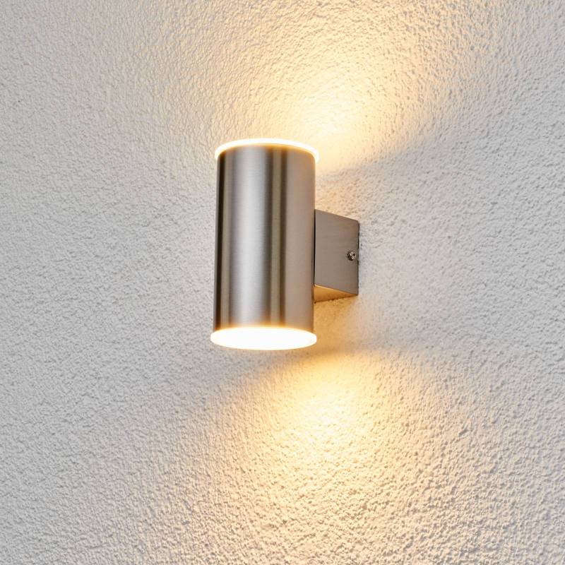 LED-Außenwandleuchte Morena aus Edelstahl 2fl. von LINDBY
