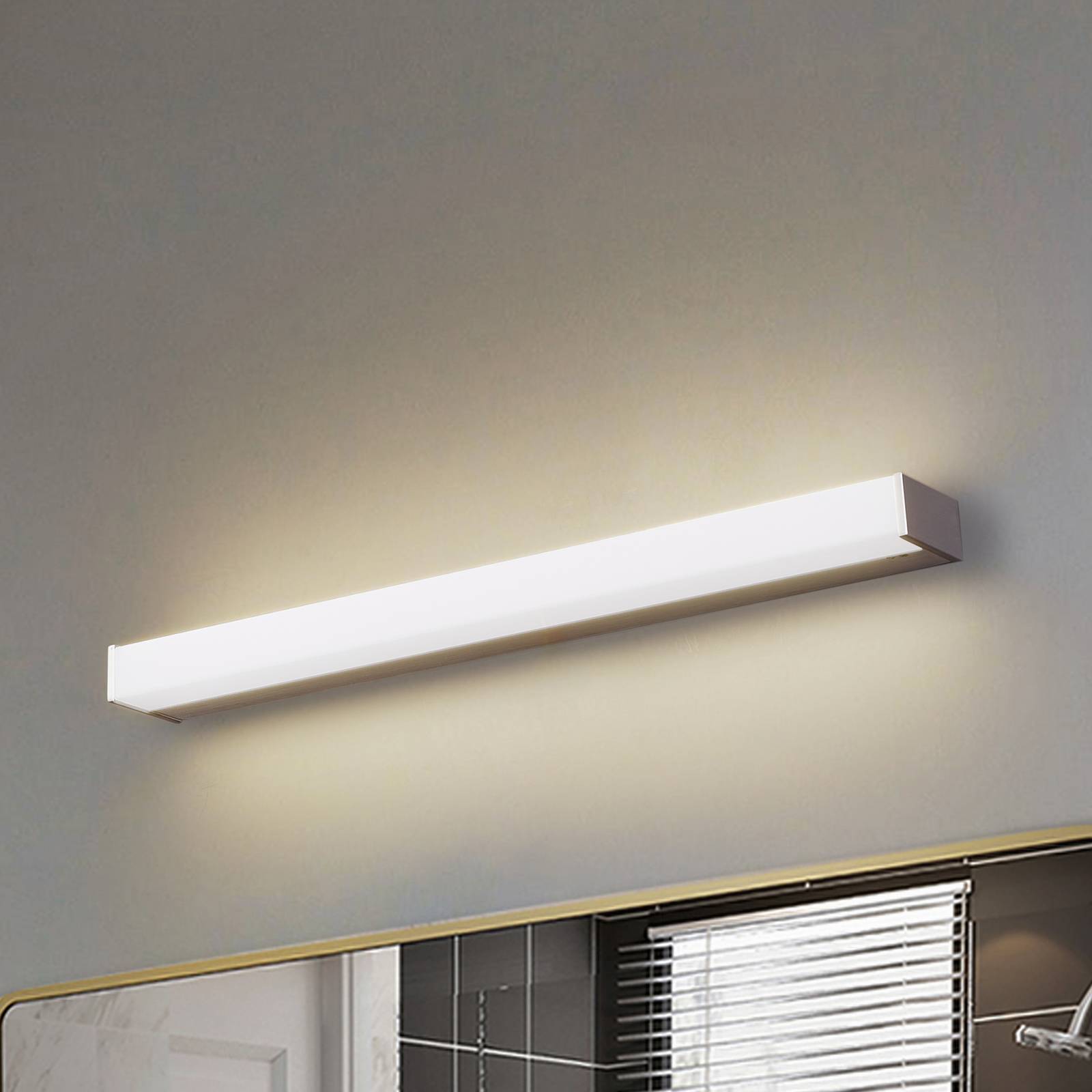 Lindby LED-Wandlampe Philippa, eckig, 59 cm, alufarben, IP44 Lindby LED-Wandlampe Philippa, eckig, 59 cm, alufarben, IP44 von LINDBY