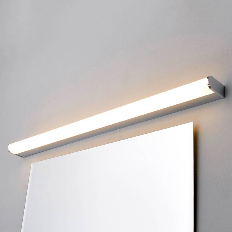 Lindby LED-Wandlampe Philippa, abgerundet, 88cm, chrom, IP44 von LINDBY