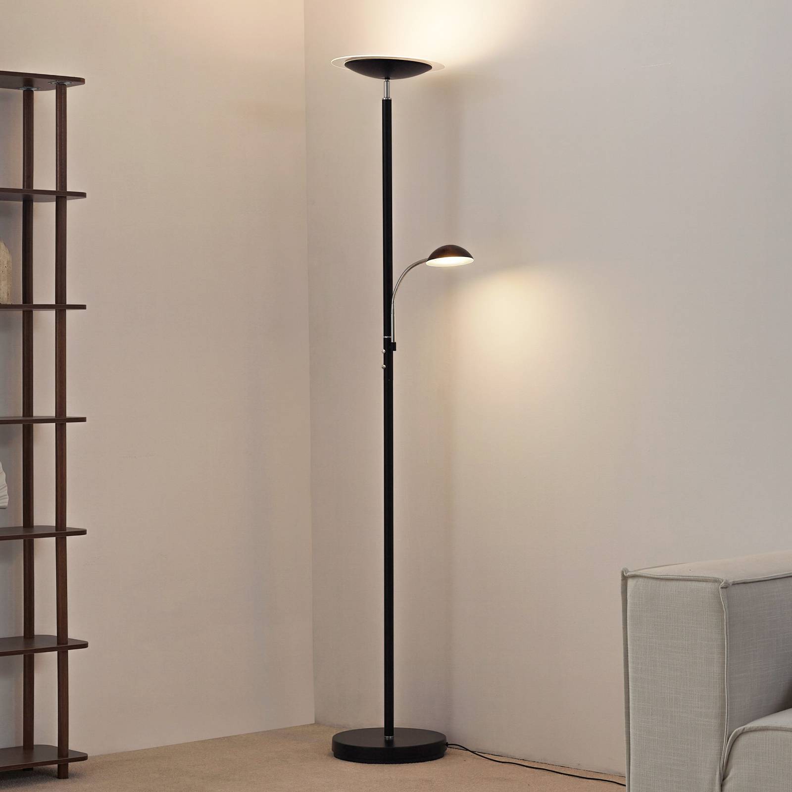 Lindby LED-Stehlampe Malea, schwarz, Leselampe, dimmbar Lindby LED-Stehlampe Malea, schwarz, Leselampe, dimmbar von LINDBY