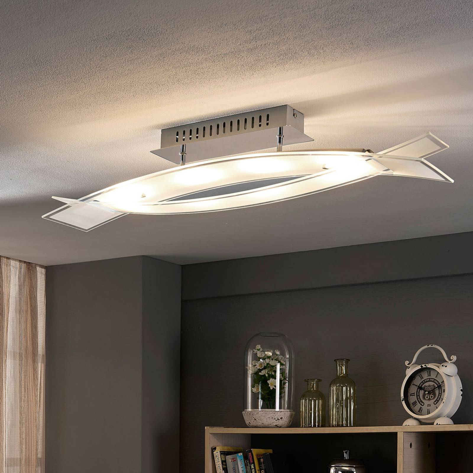 LED-Deckenlampe Elina aus Glas LED-Deckenlampe Elina aus Glas von LINDBY