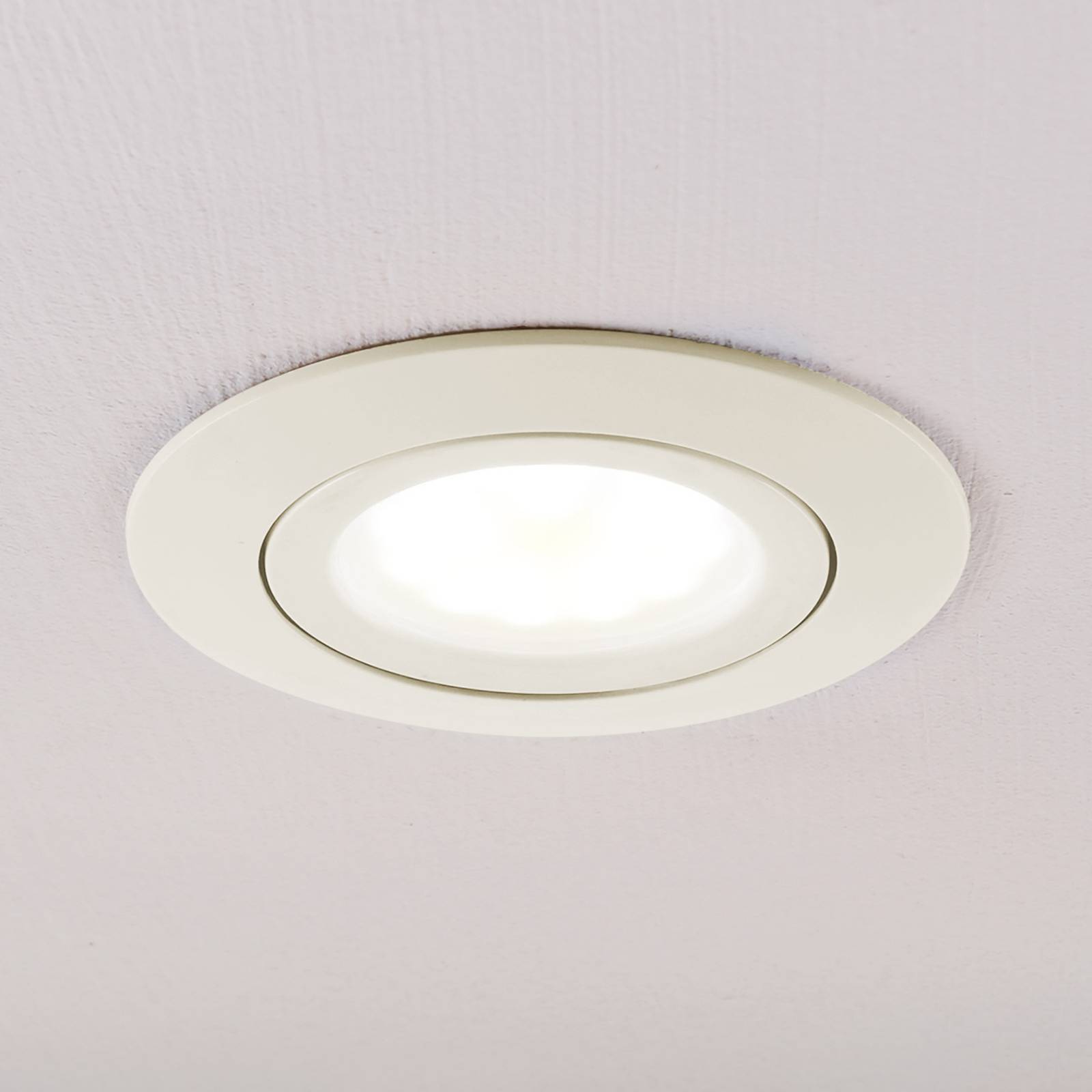 LED-Einbaustrahler Andrej, rund, cremeweiß LED-Einbaustrahler Andrej, rund, cremeweiß von LINDBY