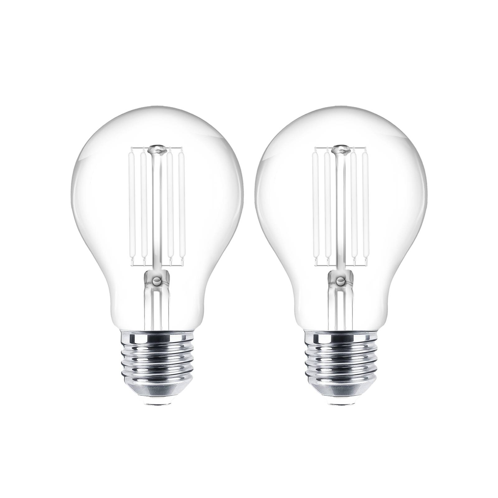 LED-Leuchtmittel Filament E27 klar 4W 2700K 470lm 2er-Set von LINDBY