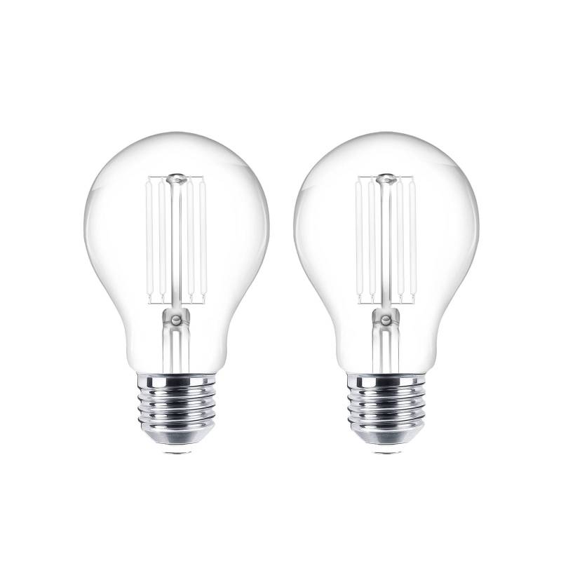 LED-Leuchtmittel Filament E27 2er-Set 7W 806 lm klar  2.700K von LINDBY