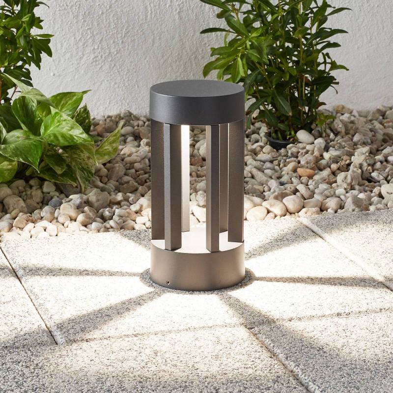 Lindby LED-Sockelleuchte Jordis, 22 cm, anthrazit, Aluminium von LINDBY