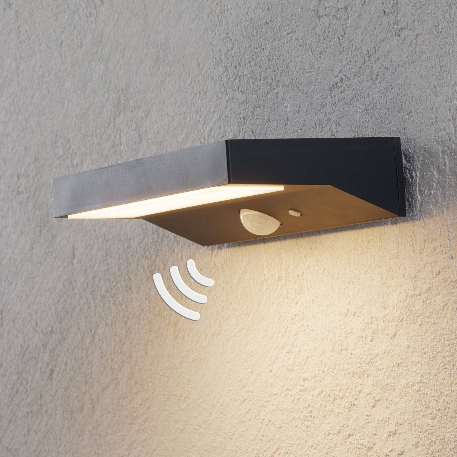 Lindby LED-Solar-Außenwandleuchte Maresia, Sensor, anthrazit Lindby LED-Solar-Außenwandleuchte Maresia, Sensor, anthrazit von LINDBY
