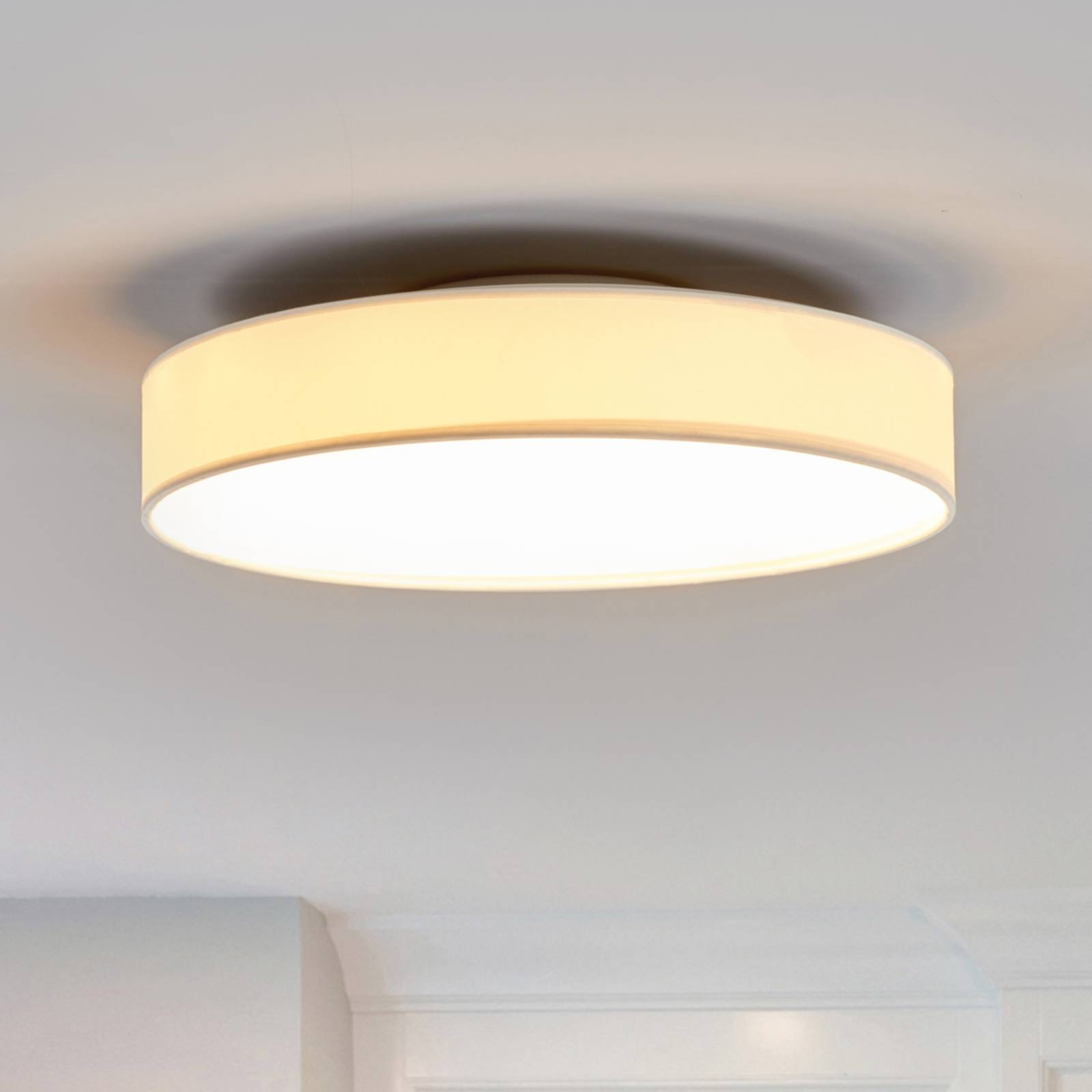 Lindby LED-Deckenlampe Saira, Ø 40 cm, weiß, Textil Lindby LED-Deckenlampe Saira, Ø 40 cm, weiß, Textil von LINDBY