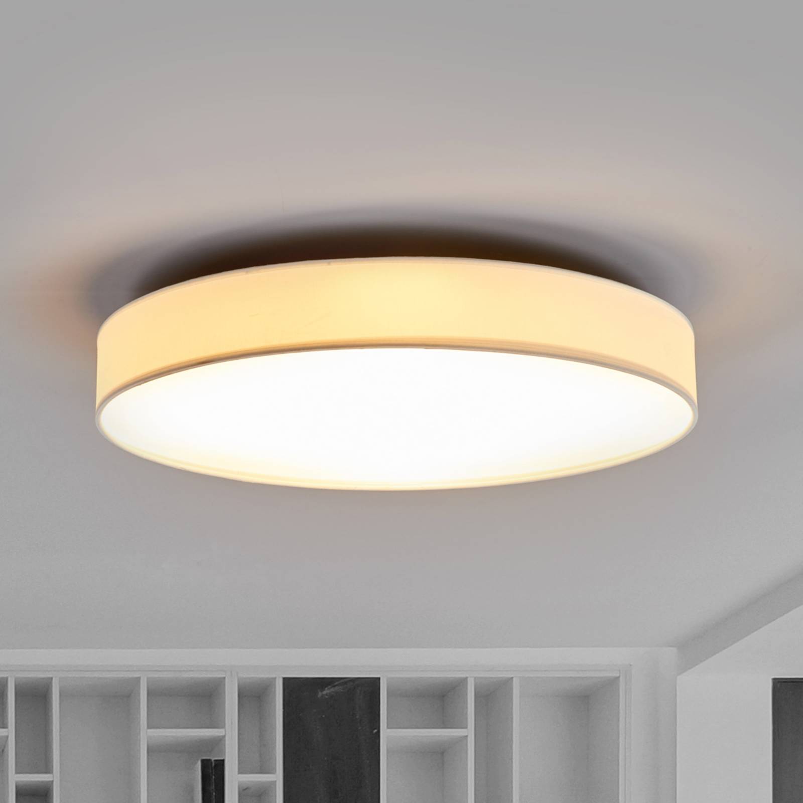 LED-Stoffdeckenlampe Saira, 50 cm, weiß von LINDBY