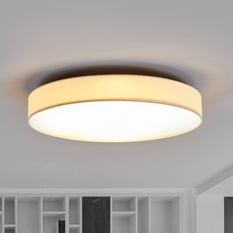 Lindby LED-Deckenlampe Saira, Ø 50 cm, weiß, Textil von LINDBY