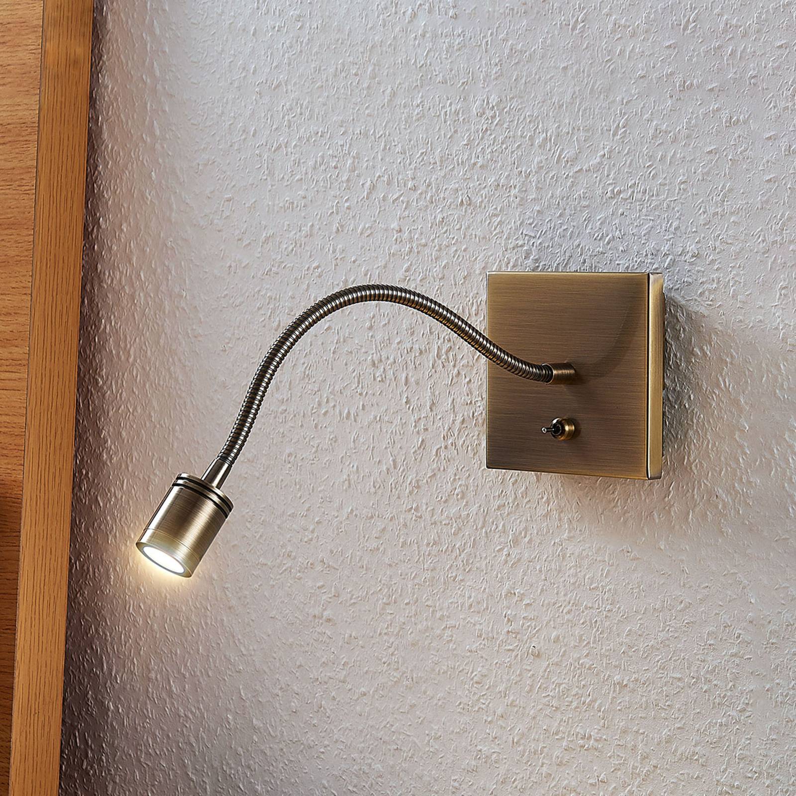 Lindby LED-Wandlampe Mayar, messing, Metall, Leselampe, 11cm Lindby LED-Wandlampe Mayar, messing, Metall, Leselampe, 11cm von LINDBY