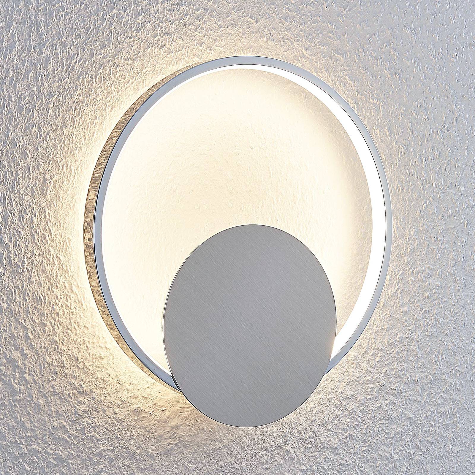 Lindby LED-Wandlampe Anays, Ø 32 cm, chrom/klar, Kunststoff Lindby LED-Wandlampe Anays, Ø 32 cm, chrom/klar, Kunststoff von LINDBY