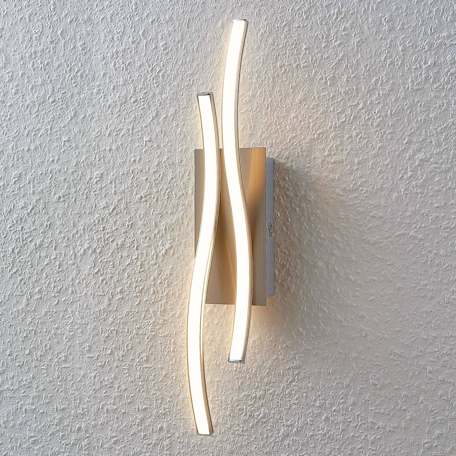 Lindby LED-Wandleuchte Safia, 45 cm, nickelfarben, Metall Lindby LED-Wandleuchte Safia, 45 cm, nickelfarben, Metall von LINDBY