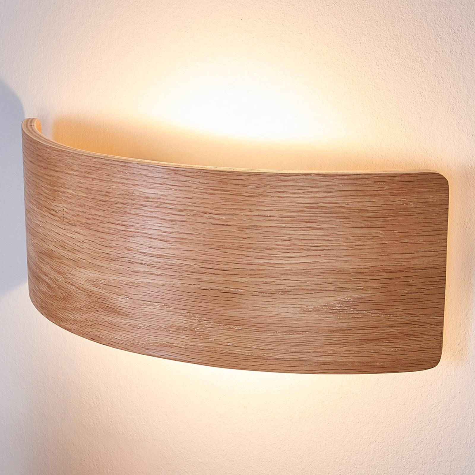 Lindby LED-Wandleuchte Rafailia, Breite 33cm, Holz, 3.000K Lindby LED-Wandleuchte Rafailia, Breite 33cm, Holz, 3.000K von LINDBY