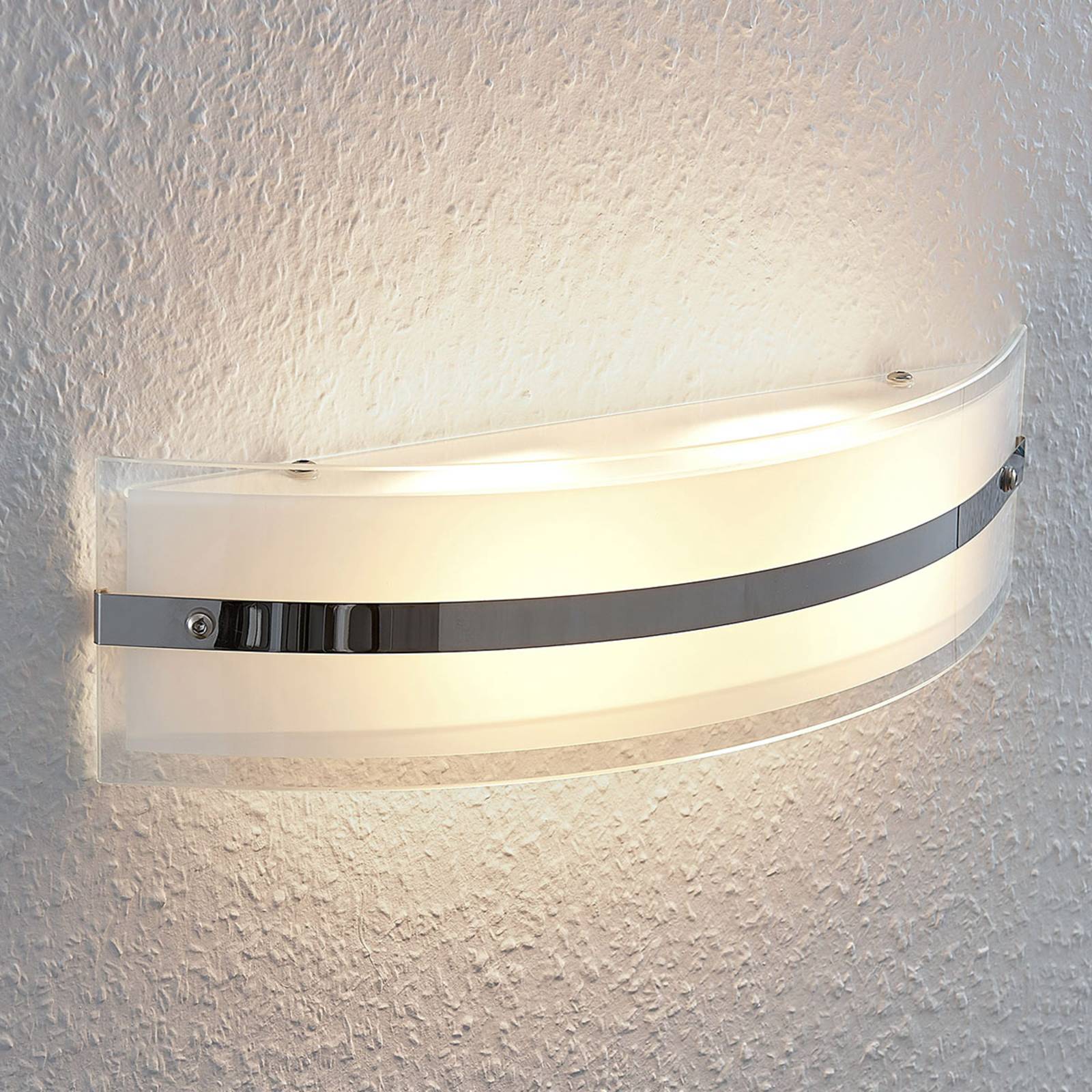 LED-Wandleuchte Zinka aus Glas, 37,5 cm von LINDBY