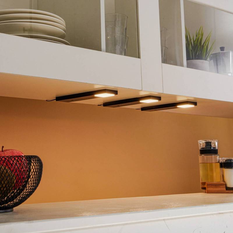 Lindby Amaryll LED-Unterbaulampe, 3er-Set, schwarz von LINDBY