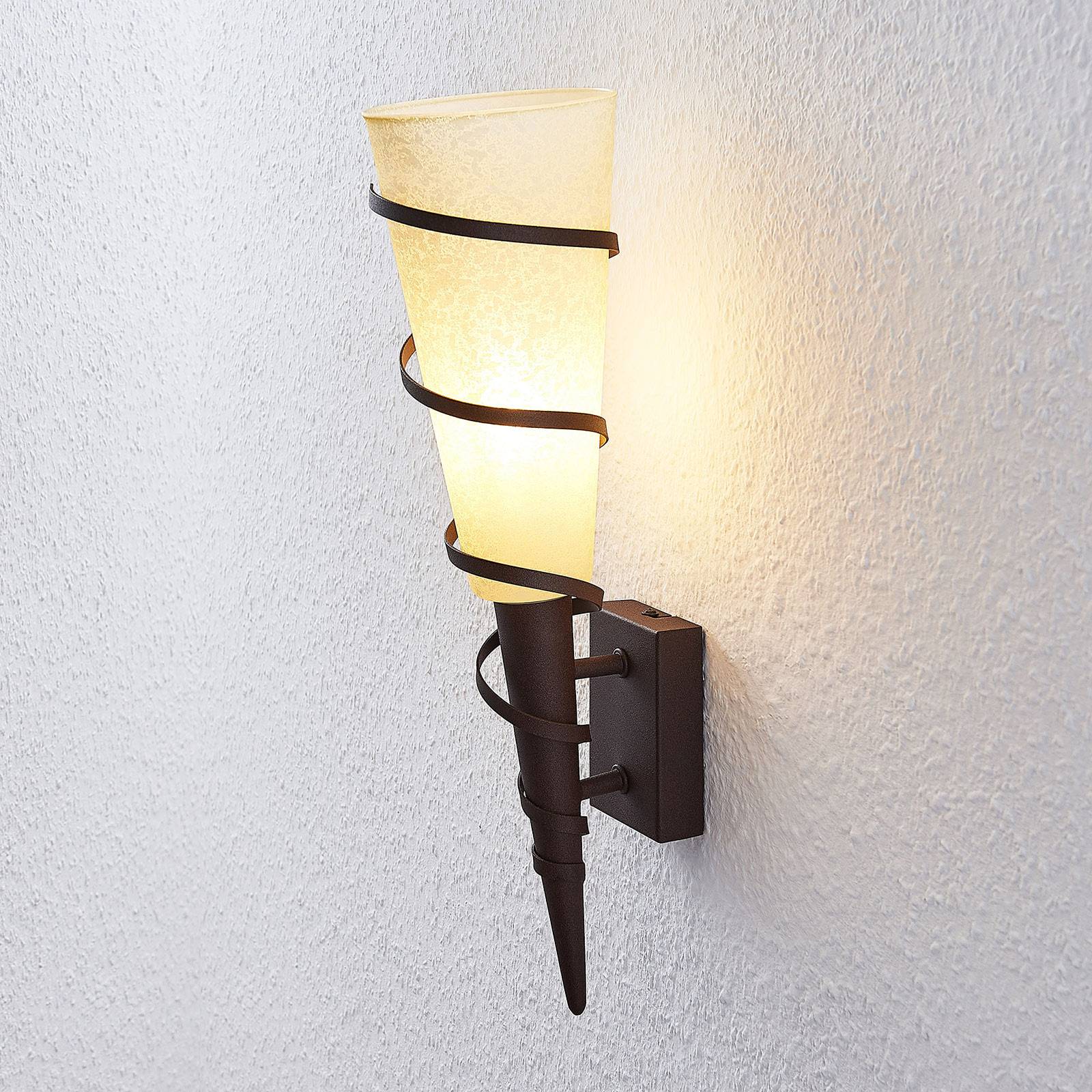 Lindby Wandleuchte Anouk, Höhe 44 cm, Glas, Metall, Fackel Lindby Wandleuchte Anouk, Höhe 44 cm, Glas, Metall, Fackel von LINDBY