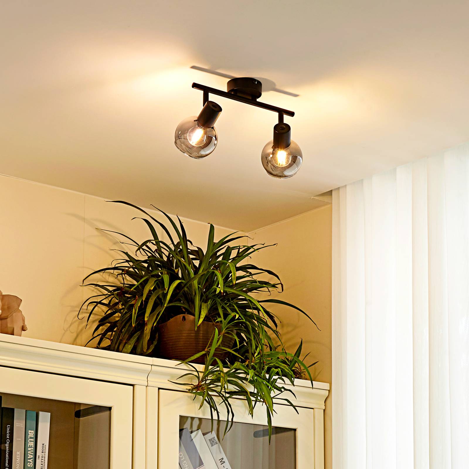 Lindby Arna Deckenleuchte, schwarz, 2-flammig Lindby Arna Deckenleuchte, schwarz, 2-flammig von LINDBY