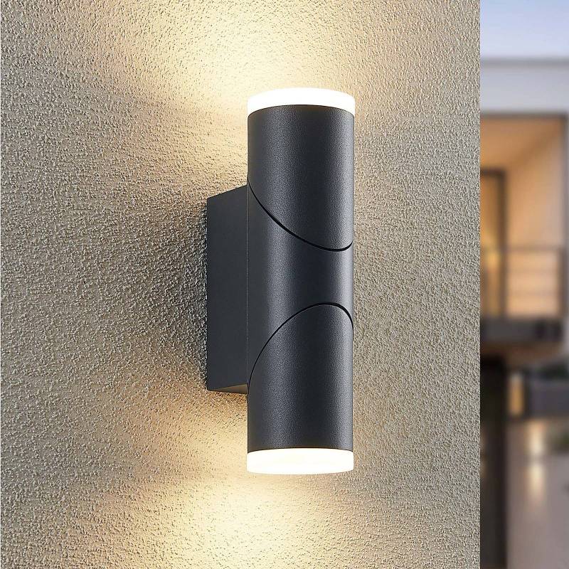 Lindby Aspyn LED-Außenwandleuchte, 2fl von LINDBY