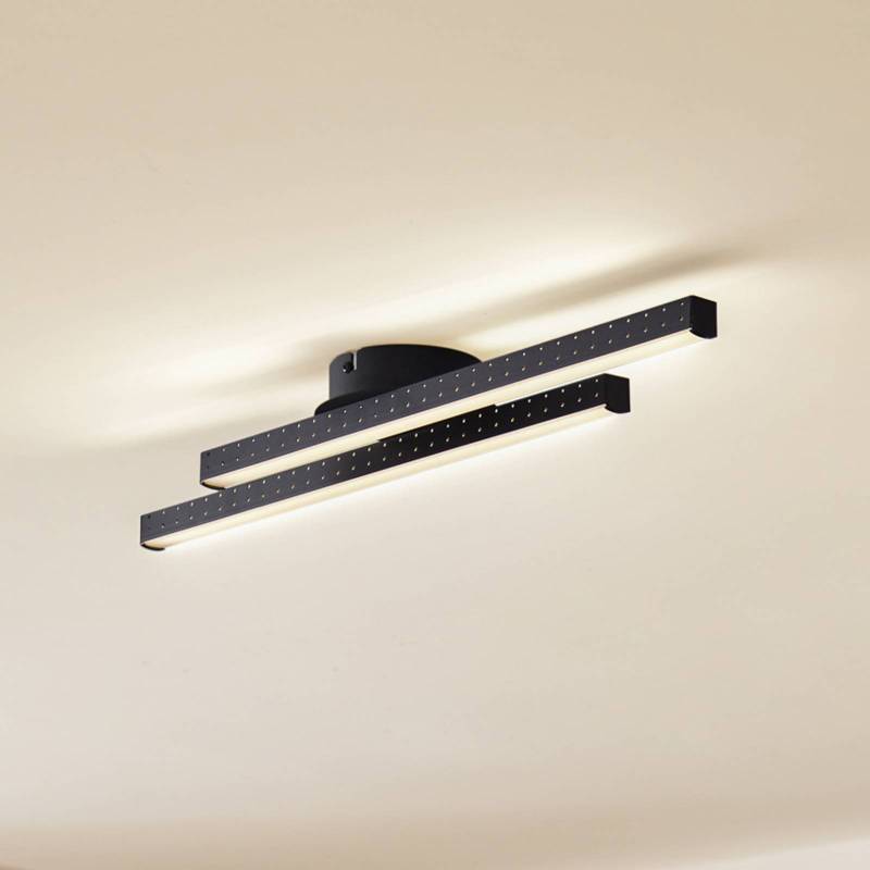 Lindby LED-Deckenleuchte Aurendor, 60 cm, schwarz, Metall von LINDBY