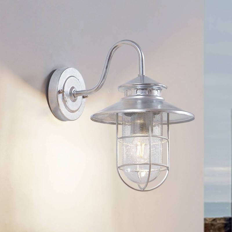 Lindby Außenwandleuchte Celinor, silber, Stahl, E27 von LINDBY