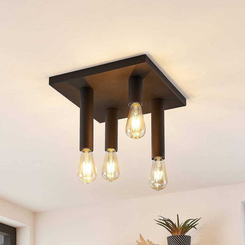 Lindby Belana Deckenlampe eckig, vierflammig von LINDBY
