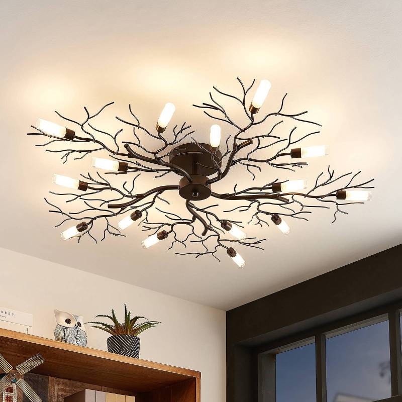 Lindby Deckenleuchte Bigna, Ø 98 cm, 15-flammig, Metall, G9 von LINDBY