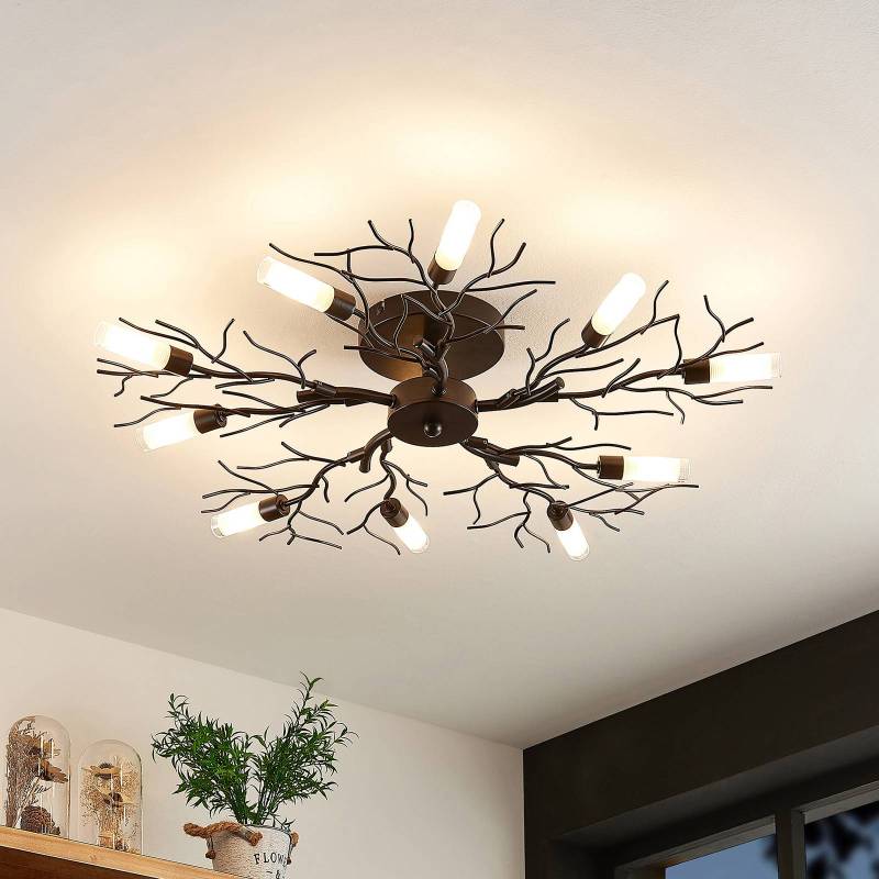 Lindby Deckenleuchte Bigna, Ø 68 cm, 10-flammig, Metall, G9 von LINDBY