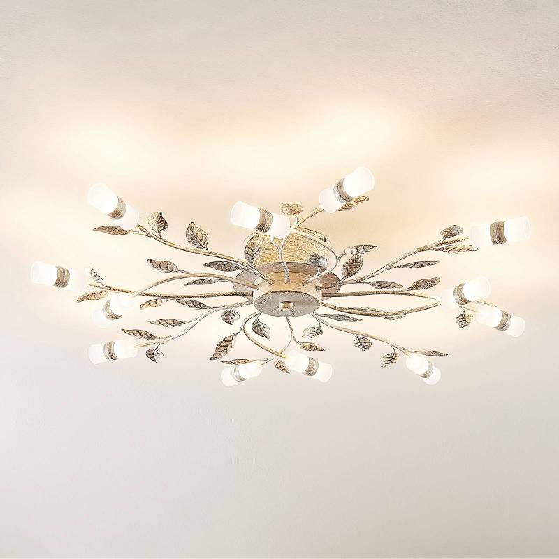 Lindby LED-Deckenleuchte Bolonia, bronze/weiß, Ø 80 cm von LINDBY