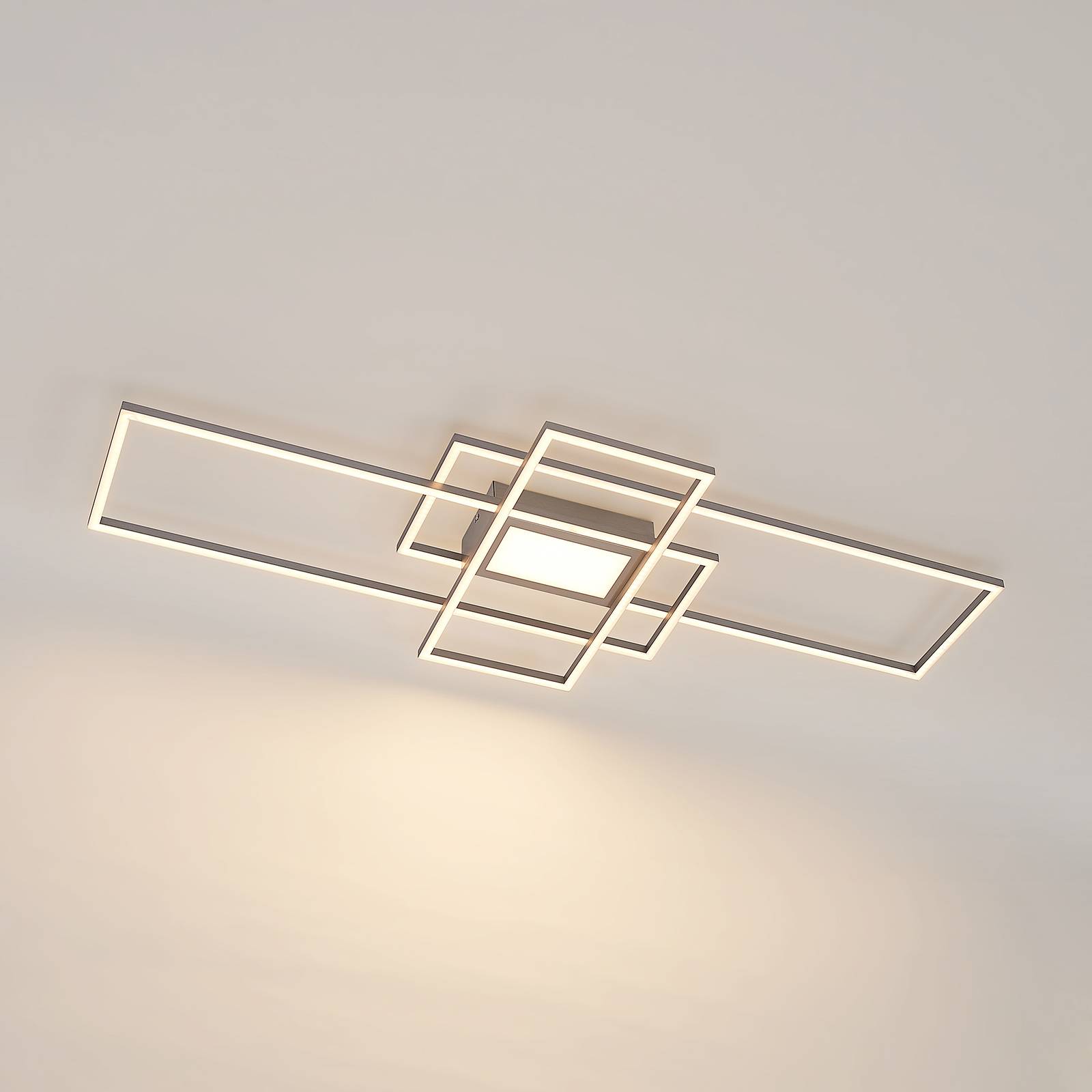 Lindby Caitlin LED-Deckenleuchte, nickel von LINDBY