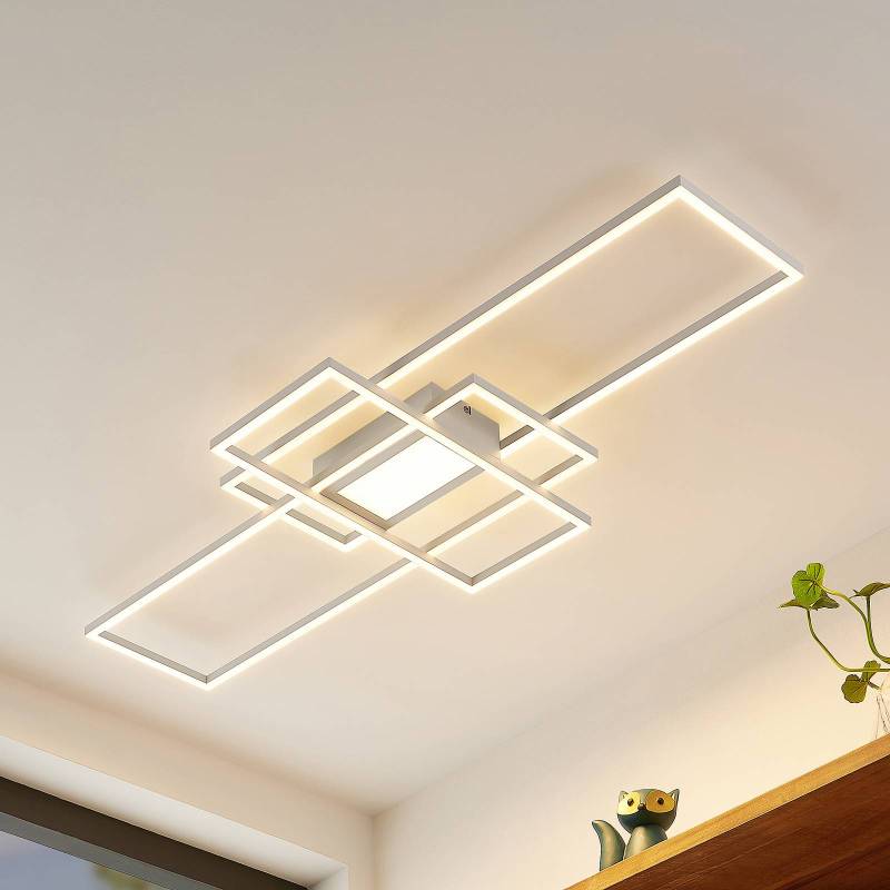 Lindby LED-Deckenleuchte Caitlin, weiß, CCT, Fernbedienung von LINDBY