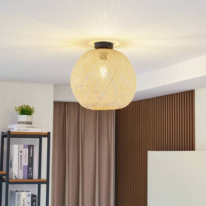 Lindby Deckenleuchte Dabila, Bambus, Ø 35 cm, E27 von LINDBY