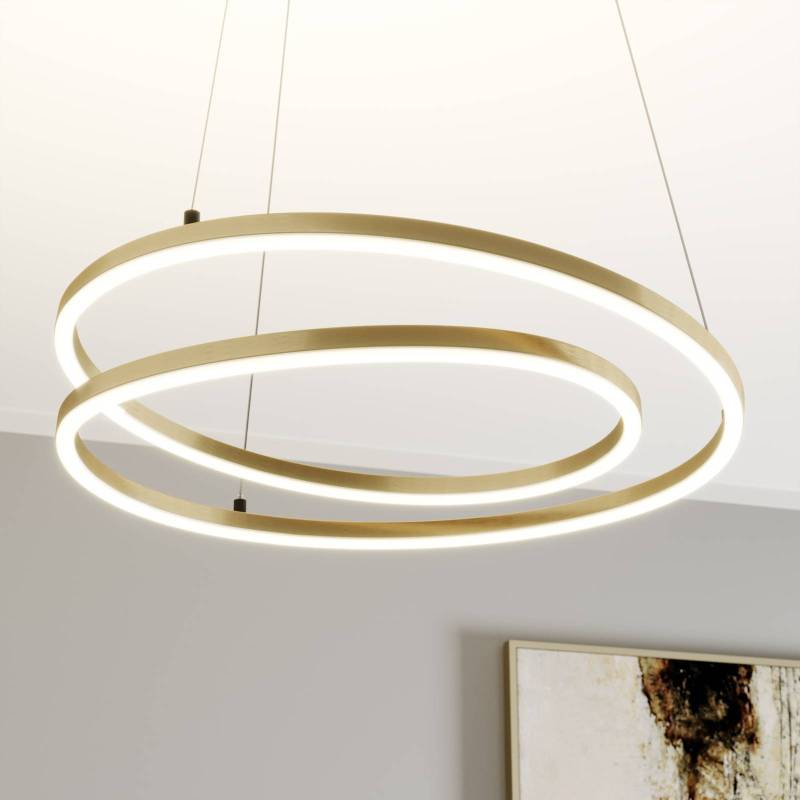 Lindby LED-Hängelampe Davian, messingfarben, 49 cm, dimmbar von LINDBY