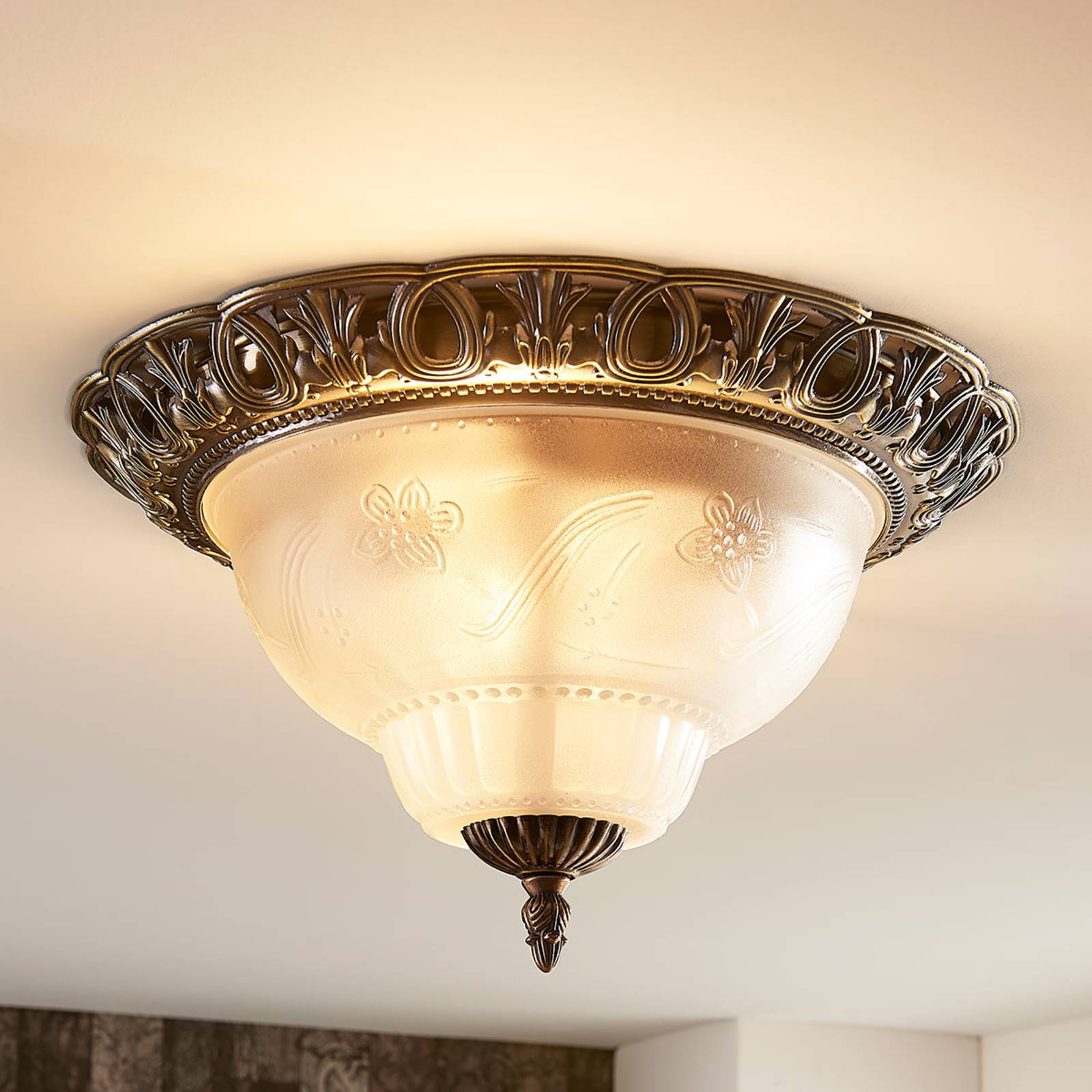 Lindby Deckenlampe Anni, Glasschirm geätzt Lindby Deckenlampe Anni, Glasschirm geätzt von LINDBY