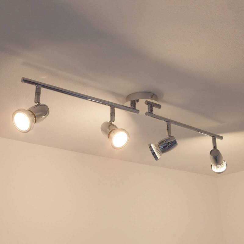 Lindby Deckenlampe Arminius, 4-flg., 70 cm, chromfarben von LINDBY