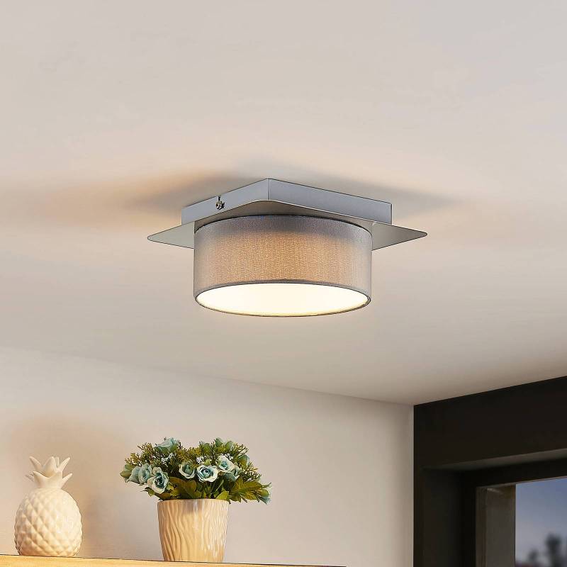 Lindby Deckenlampe Aviola, Metall, Textil, 18 cm lang von LINDBY