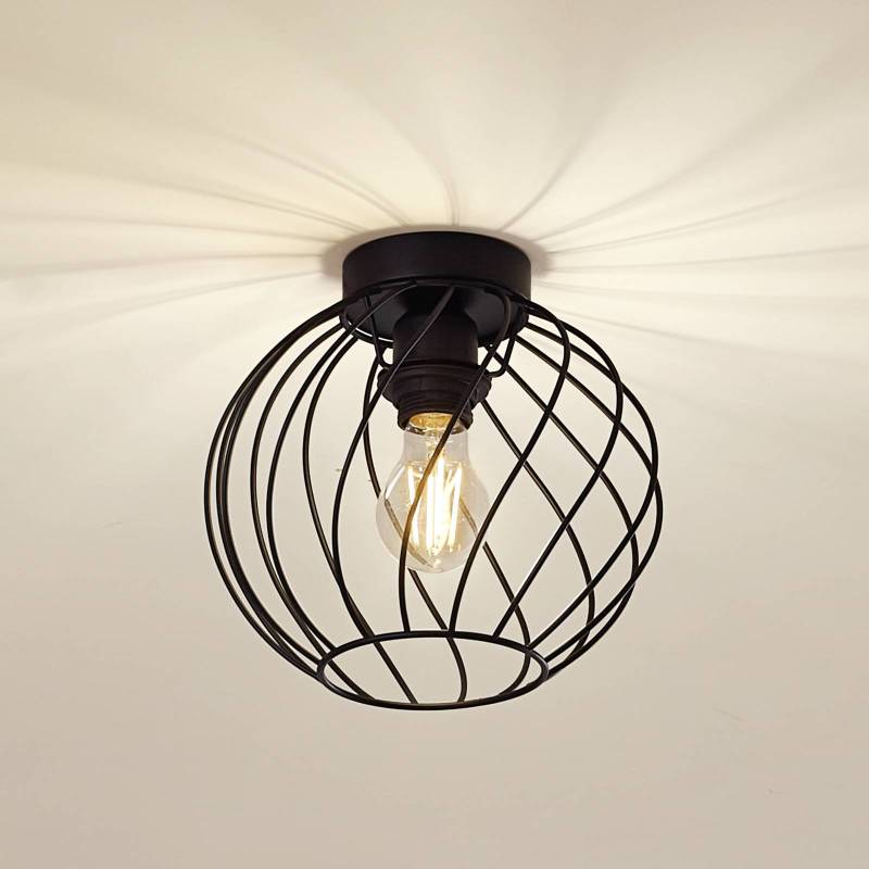 Lindby Deckenleuchte Danika, Ø 25 cm, schwarz, Metall von LINDBY