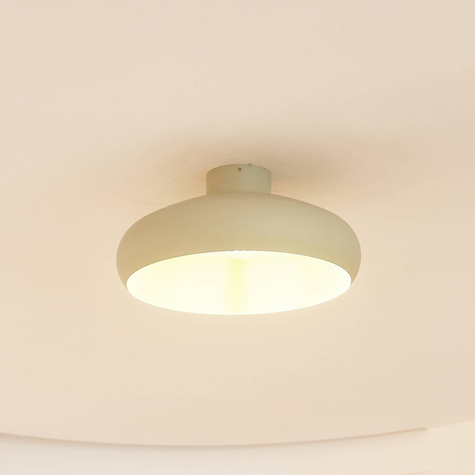 Lindby Deckenleuchte Elover, hellgrün, Ø 45 cm, Eisen von LINDBY